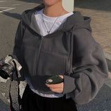 2025 New Women's Coat Temperament Elegant Solid Color Lazy Hooded Sportswear Women's Coat 661 HZ1208