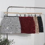 2025 New Scaro Squint Red Skirt High Waist Thin A Word Backbage Anti-Walking Short Skirt 8286 HZ1208