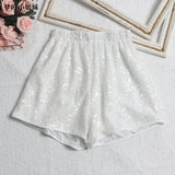 The Details Are Good, There Are Libu Lililiang Shorts High Waist Broad Leg Trousers Tight Waist Leisure Light Skin Hot Pants 9915 HZ1208