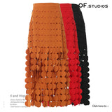 25 New Petal Three-Dimensional Burning Double Flowing Half-Dress Skirt Short Skirt Female 1731 HZ1208