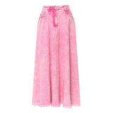 25 New Heavy-Work Washing Denim Long Skirt Personality 1664 HZ1208