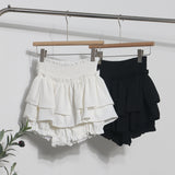 The Real Shot Of The Ballet Style White Fluffy Half Skirt Woman Loose High Waist Cake Skirt A Word Super Short Skirt 8879 HZ1208