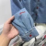 Vintage Embroidered Cowboy Shirt 2025 Spring/Winter Mid-Autumn Relaxed Casual Design New Hundred Shirt Coat HZ1208