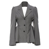 25 New Back Lotus Loaf Under The Suit To Collect Waist Thin Coat Suit Top Female 1581 HZ1208