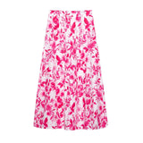 Z Women's Cascaded Collared Shirt Fan Flute Cloak Skirt Set 5029086 5029087 HZ1208