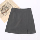 Real-Shooting Half-Dressed New Spring And Summer 2025 New Suit Skirt High-Waisted Hip-Proof Open-Fork Skirt 8871 HZ1208