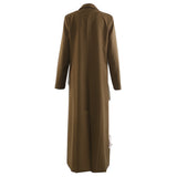 25 Early Autumn Heavy Industry Tuxedo Splicing Suit Personality Cut Long Coat Female 1820 HZ1208