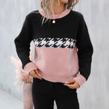 Temperament V-Neck Long-Sleeved Open-Shirted Women's Sweater Bump-Colored Bag Side With Pocket Casual Coat HZ1208