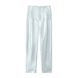 Spring And Summer 2025 New Fashion Multi-Color Pendant High-Waisted Halon Casual Suit Pants HZ1208