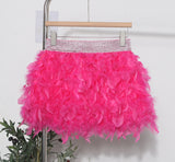 Real Shooting Feather Dress Small Pony Short Skirt Birthday Dress Dress Princess Short Dress 9022 HZ1208