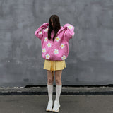 New Zipper Hooded Flower Jacket Coat Woman | Relaxed Comfortable Leisure Trend Of Sports Out Of The Street HZ1208