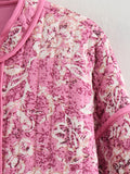 2025 Women's New Printed Cotton Coat Thin Cotton Coat 7037 HZ1208
