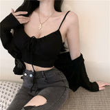 Small Strapping Thighs With Tying Hairs Sling Women's Summer Wear Design High-Waist Short Ins Super Fire Coat HZ1208