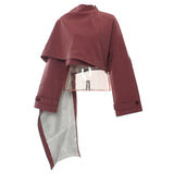 25 New Super Personality Irregular Tailoring Cape Coat Top Female 1777 HZ1208