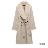 Women's Clothing Temperament 100 With Belt And Hair Tie Coat HZ1208