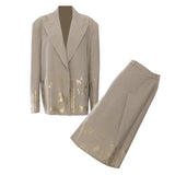 25 Spring And Summer New Intention Graffiti Hot Loose Version Of The Suit + Half Skirt Two-Piece Set Female 1779 HZ1208