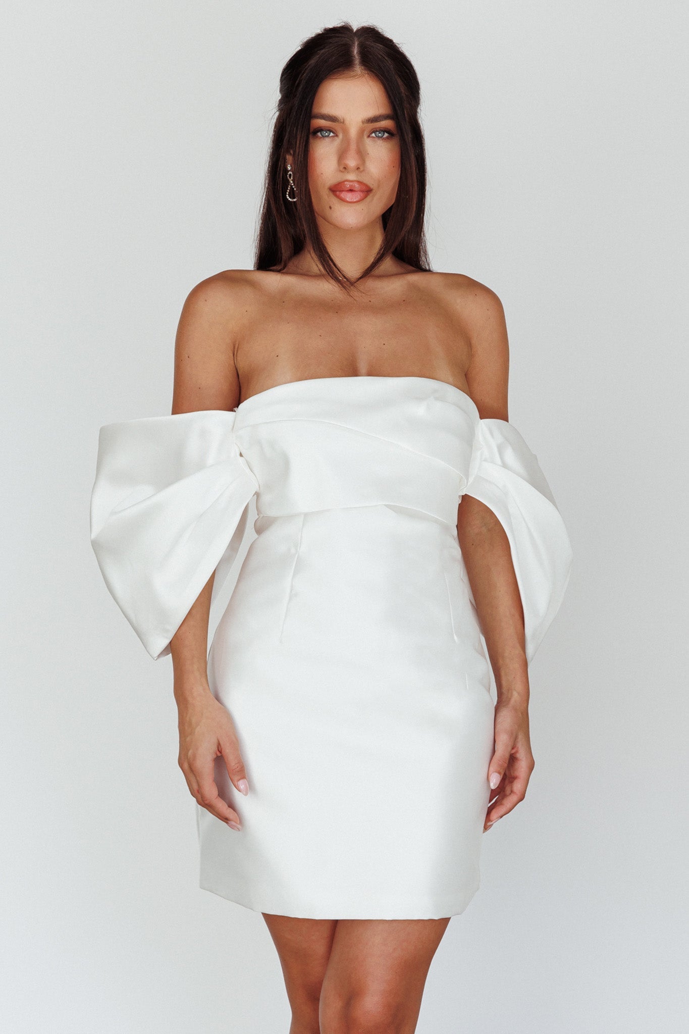Magnolia Off-Shoulder Mini Dress White