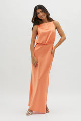 Midnight Hour Side Split Midi Dress Sunset