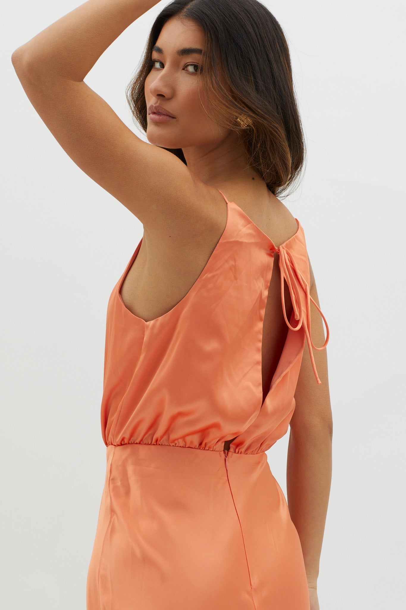 Midnight Hour Side Split Midi Dress Sunset