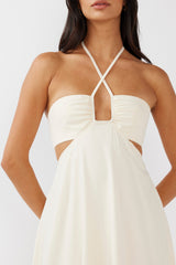Onika Cut-Out Tied Back Maxi Dress Butter