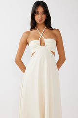 Onika Cut-Out Tied Back Maxi Dress Butter